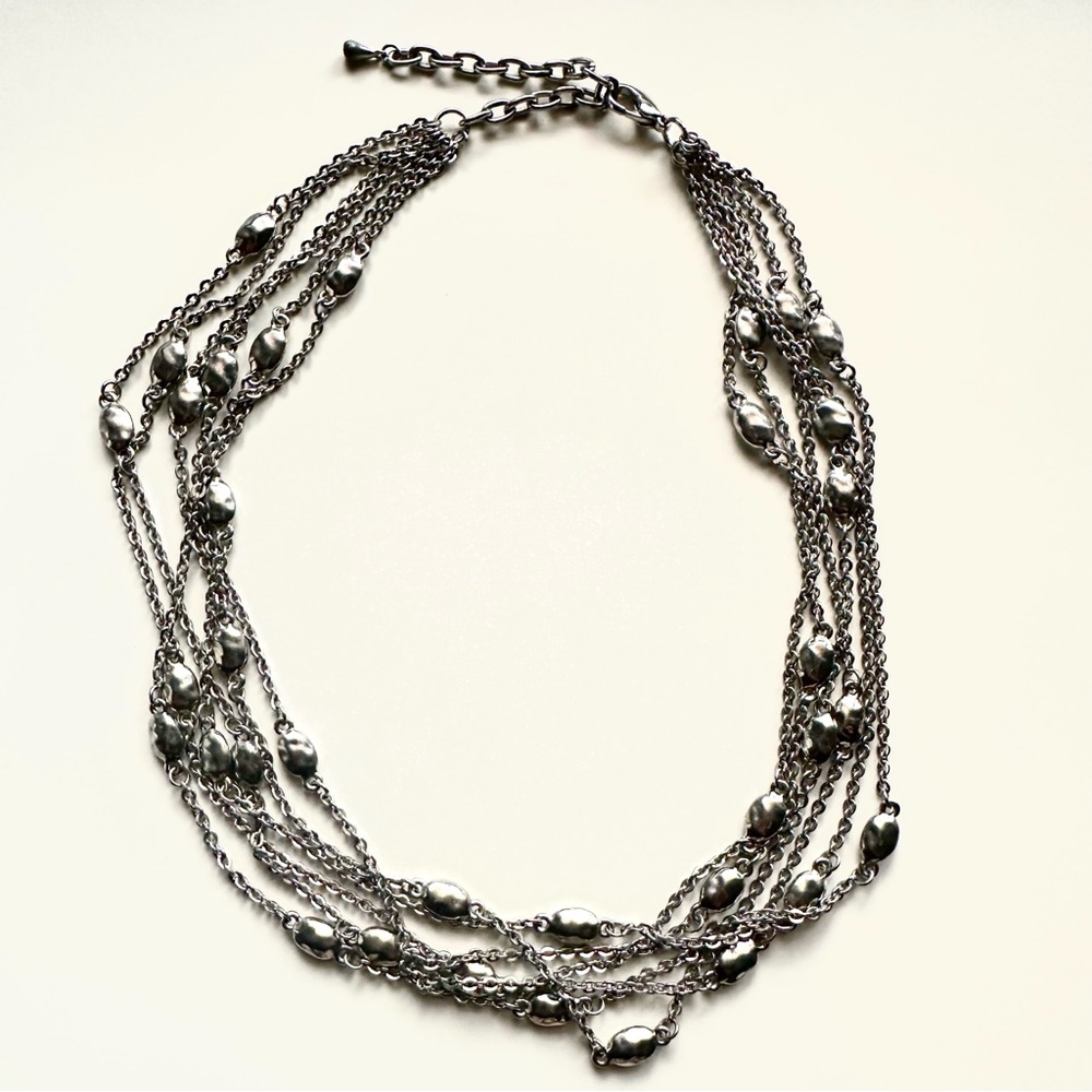 Silver-Tone Multi-Strand Necklace